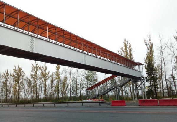 Обрушившийся после ДТП надземный мост на трассе М-7 в Вязниковском районе восстановлен
