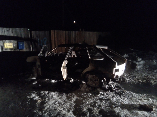 В регионе сгорели пять автомобилей