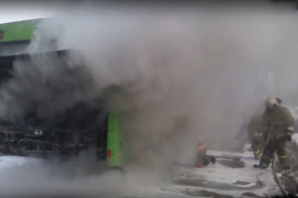 пожар,автобус,Гусь-Хрустальный,сгорел автобус,Владимирская область,