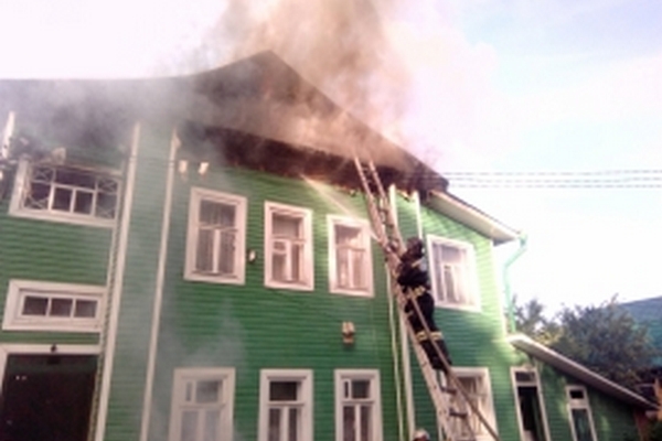 пожар,сгорел дом,Вязники,улица Горького дом 6,26 июня 2018 года,