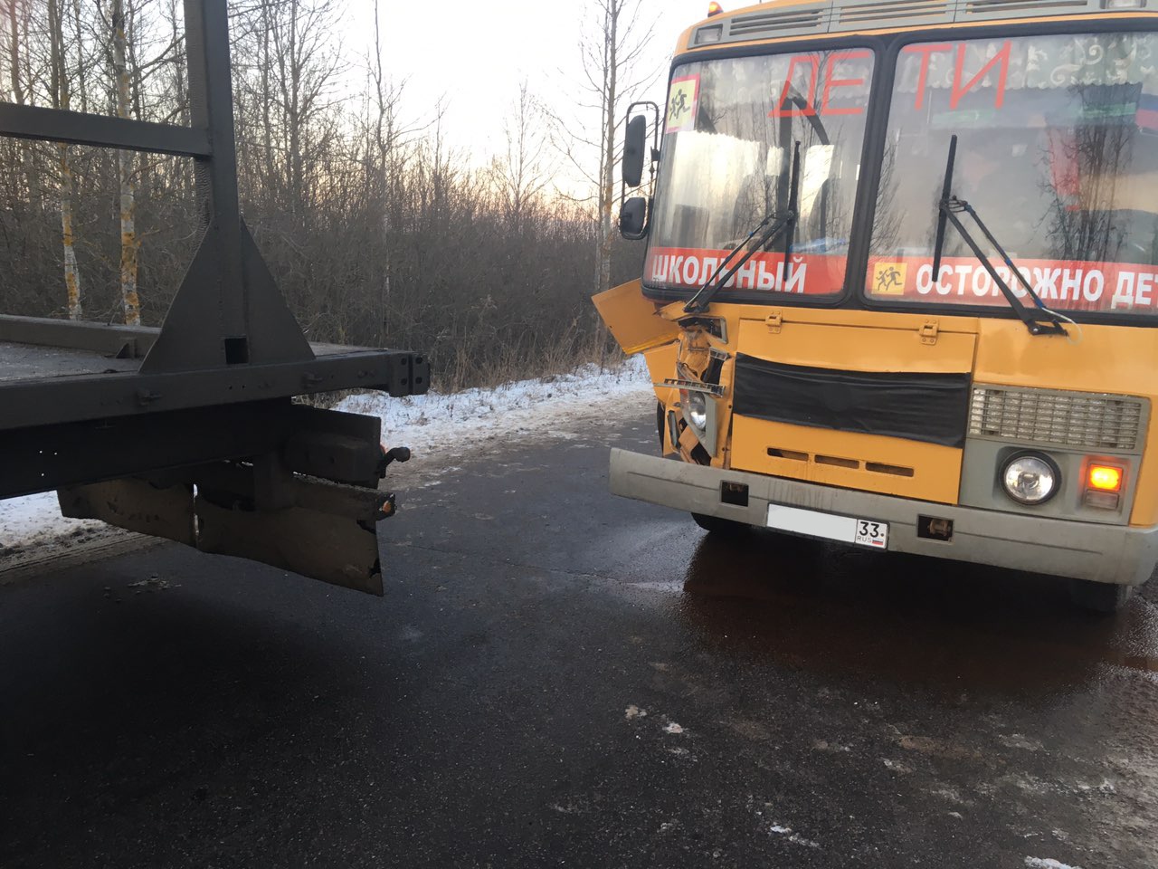Во Владимирской области школьный автобус попал в ДТП. Есть пострадавшие