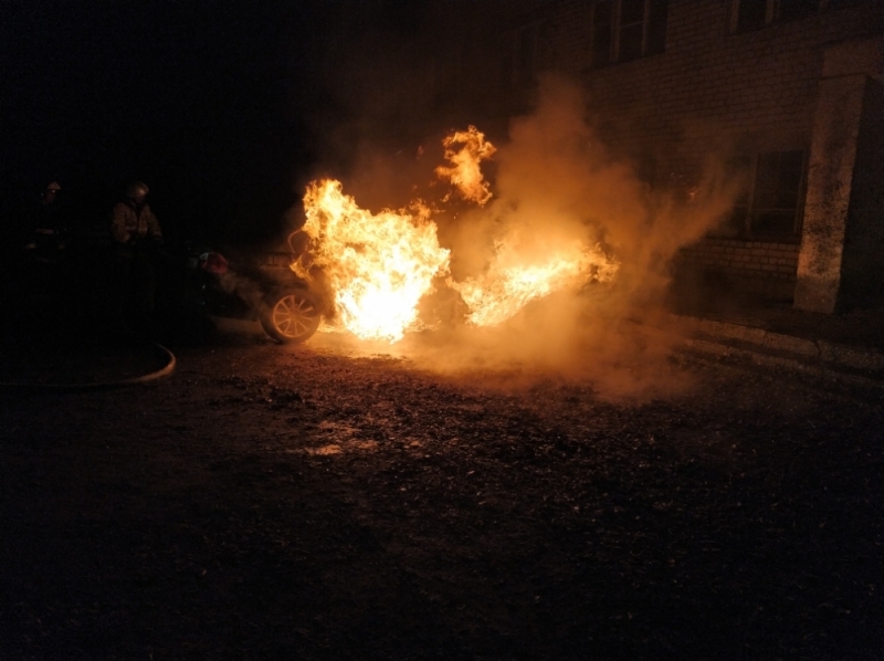 В Вязниках сгорел легковой автомобиль