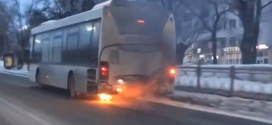 загорелся автобус город Владимир,